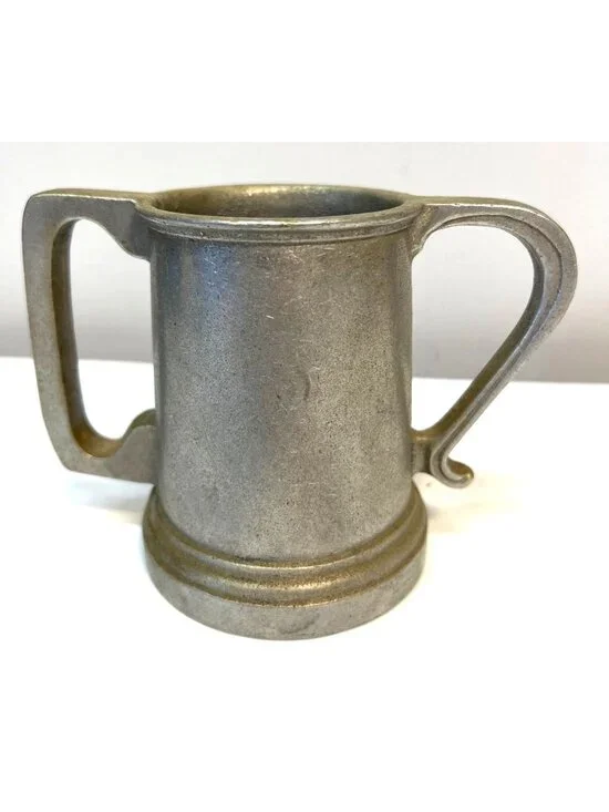 Vintage 70's Wilton Armetale Kissing Mug Double Handle Wedding Planner USA Made