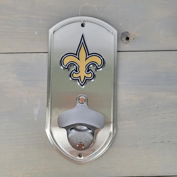 New Orleans Saints NFL Fleur de Lis Metal‎ Wall Mount Bottle Opener