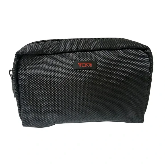 Tumi Delta Air Lines Black Ballistic Nylon Amenity Kit Travel Pouch Organizer