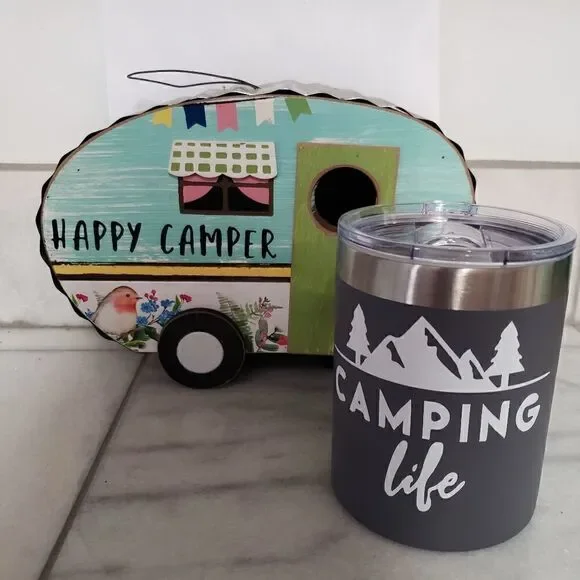 Custom Cup Camping Life Lowball Tumbler -10 oz