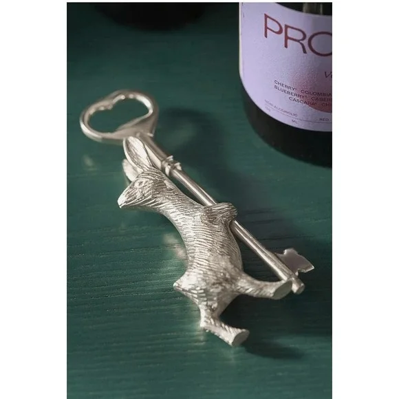 Anthropologie Bottle Opener Whimsical Barware Bunny Rabbit Metal Beer Soda‎ Gift