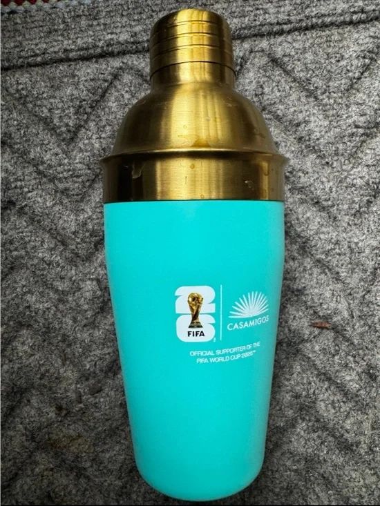 FIFA / Casamigos Teal Gold Cocktail Shaker - NWOT