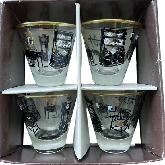 Mid Century Modern Curio Libbey Shot Glasses