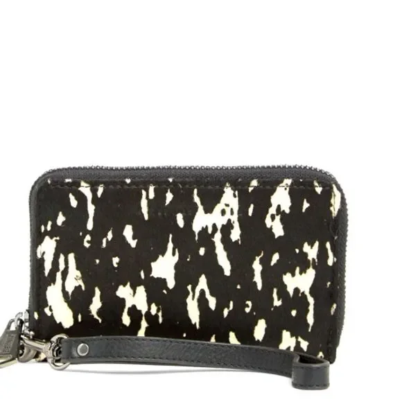 Aimee Kestenberg | Cowhide Leather Black White Women’s Wrislet Wallet