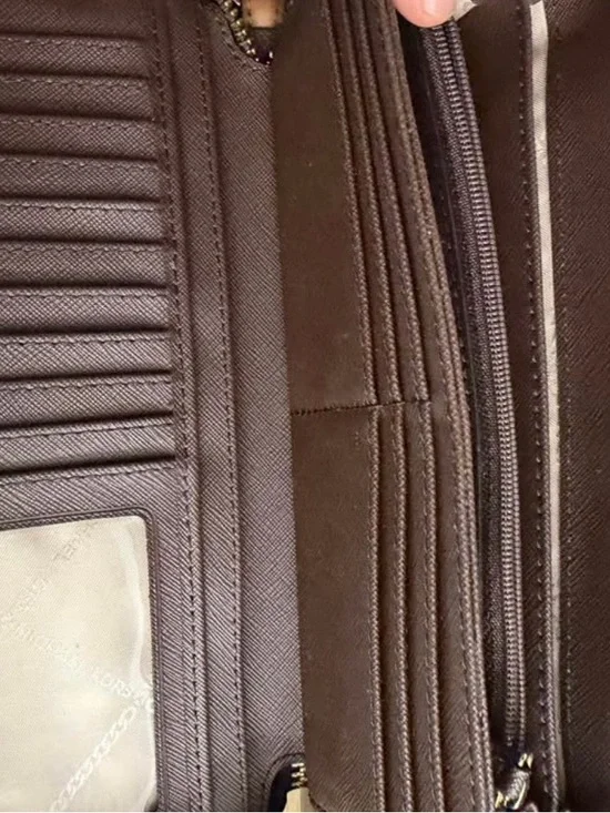Michael Kors Brown Leather Zip Around Wallet