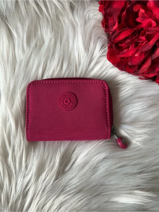 Kipling Hot Pink Zip Card Wallet