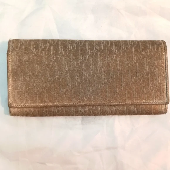 Vintage  Christian Dior Monogram Bifold Long Wallet