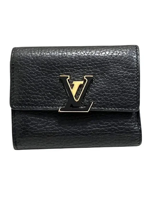 Louis Vuitton Portefeuille Capucines XS Taurillon Trifold Wallet Leather
