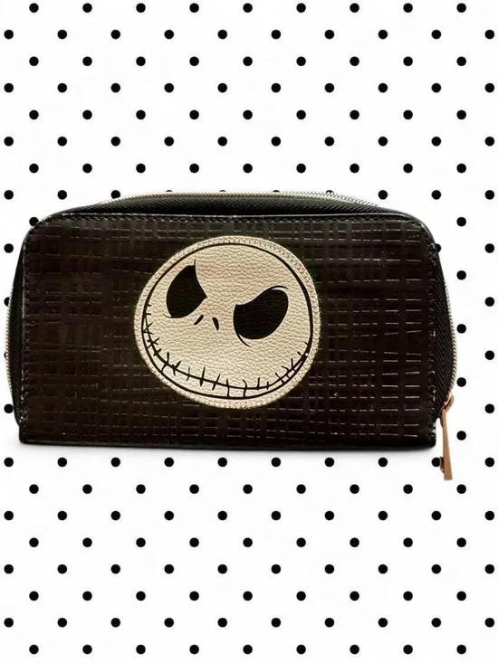 Jack skellington black and white wallet