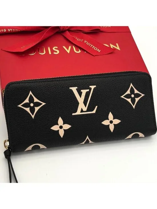 Louis Vuitton Monogram Empreinte Bicolor Black Wallet