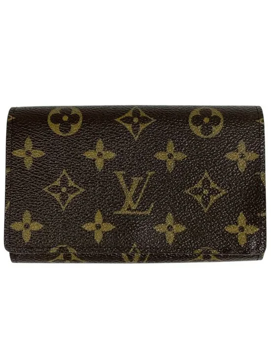 Louis Vuitton Porte Monet Billets Tresor Bifold Wallet Monogram Brown