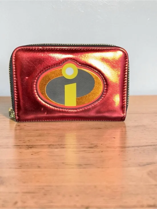 Loungefly Metallic Red The Incredibles 20th Anniversary  Zip-Around Wallet