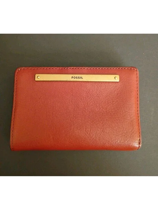 Fossil Leather Bifold Wallet Liza Multifunction Women Brown