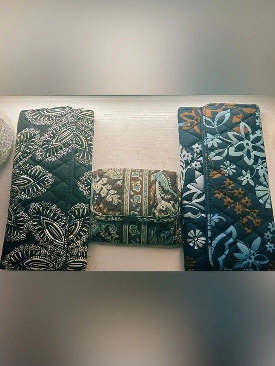 🖤VERA BRADLEY wallet set- Java blue, Java floral, blanco bouquet 💙 3pc set