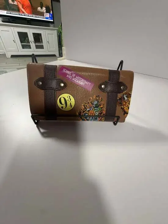 Harry Potter Hogwarts School Trunk Inspired Snap Closure Trifold Wallet