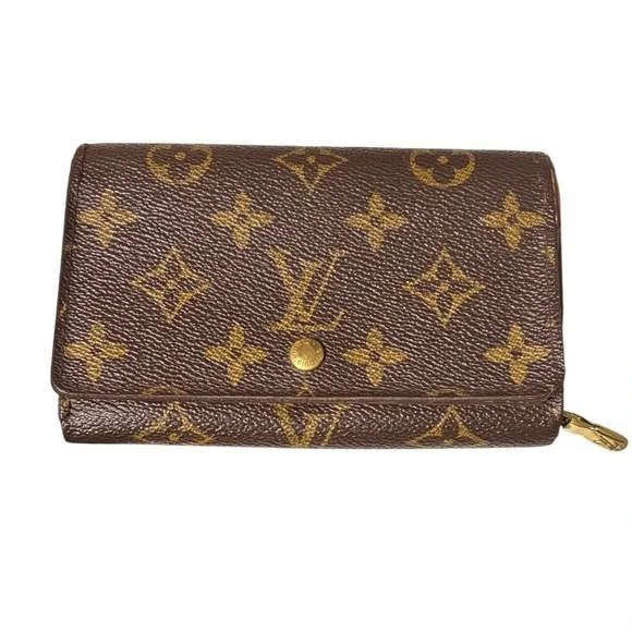 Louis Vuitton Monogram Canvas Porte Monnaie Billets‎ Tresor Wallet Brown M61730