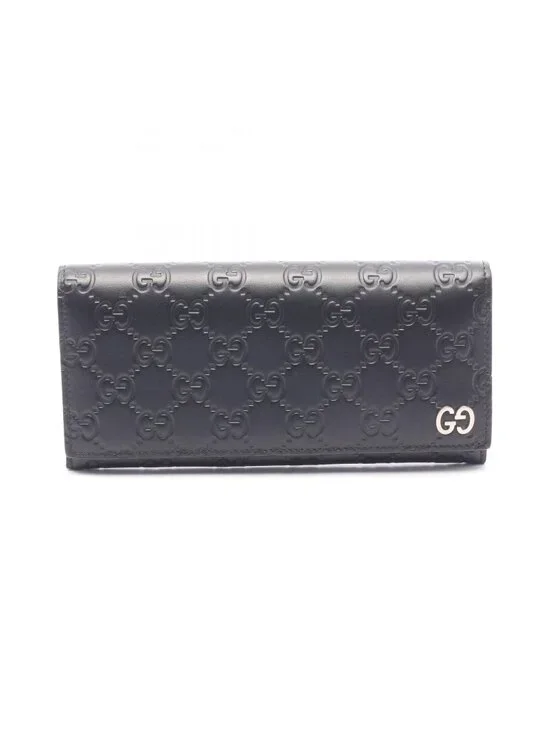 Gucci Bifold Wallet Dorian Guccissima Black Leather