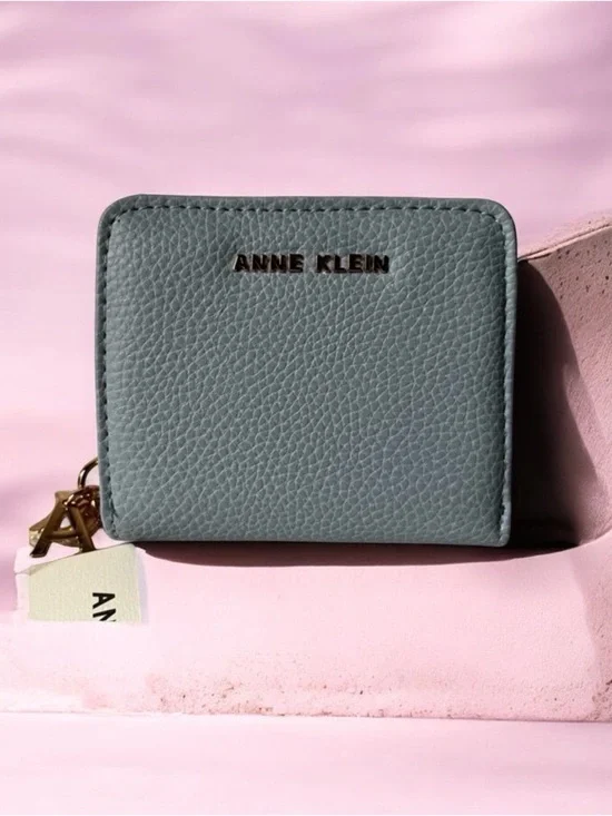Anne Klein Light Blue and Tan Wallet
