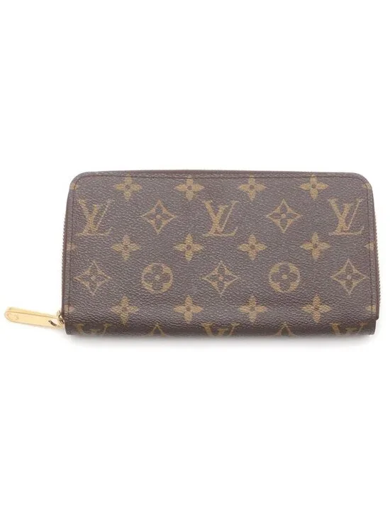 Louis Vuitton Monogram Zippy Wallet Leather Brown