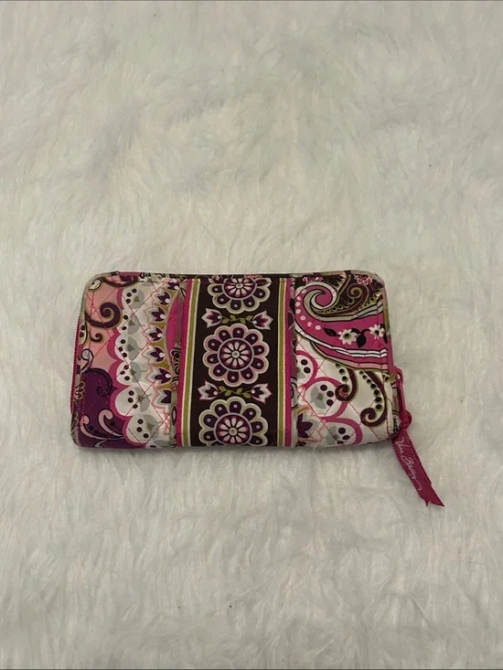 Vera Bradley Pink Paisley Quilted Zip Around Wallet