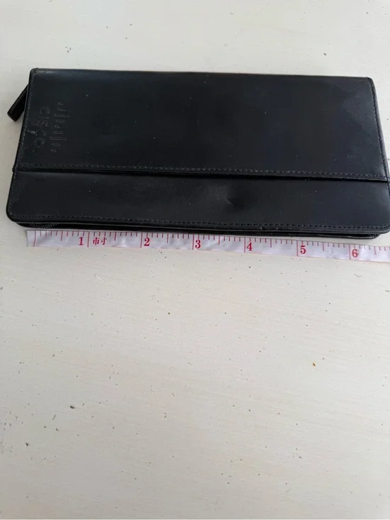 Leather Travel Wallet Organizer - Black