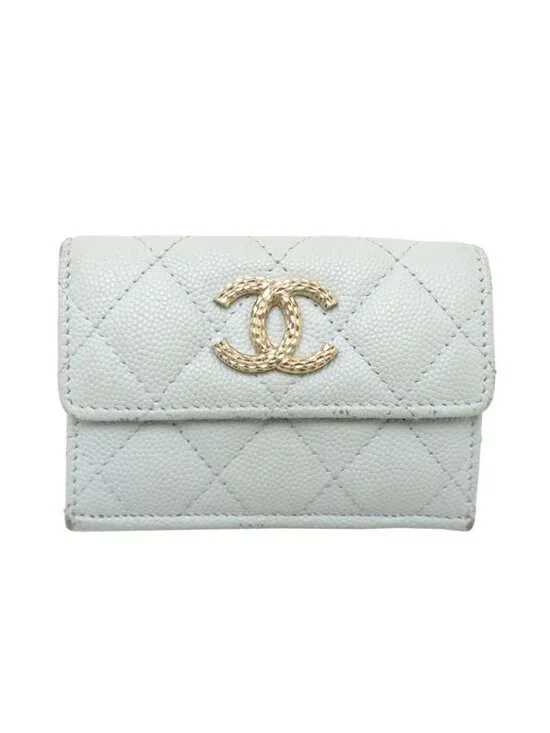 Chanel Trifold Wallet Blue