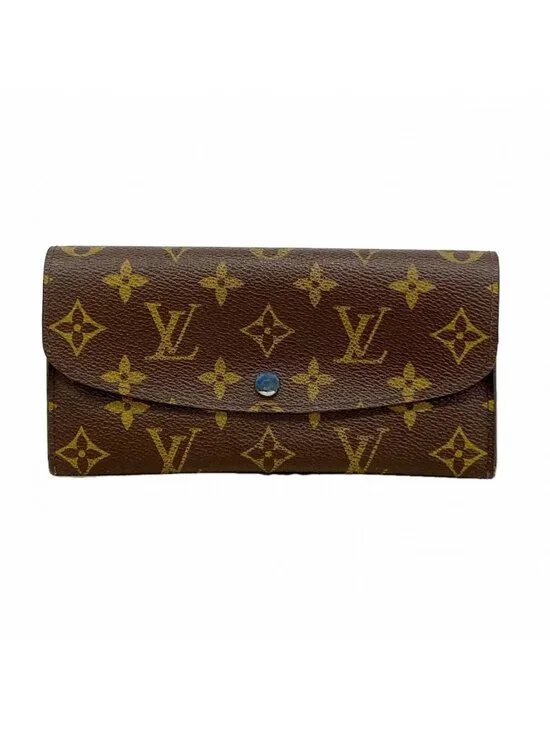 Louis Vuitton Wallet Monogram Portefeuille Emily Brown Vintage Blue
