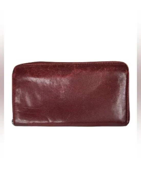 Liz Claiborne Red Leather Zip Wallet