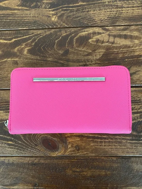 Steve Madden Hot Pink Zip Around Wallet