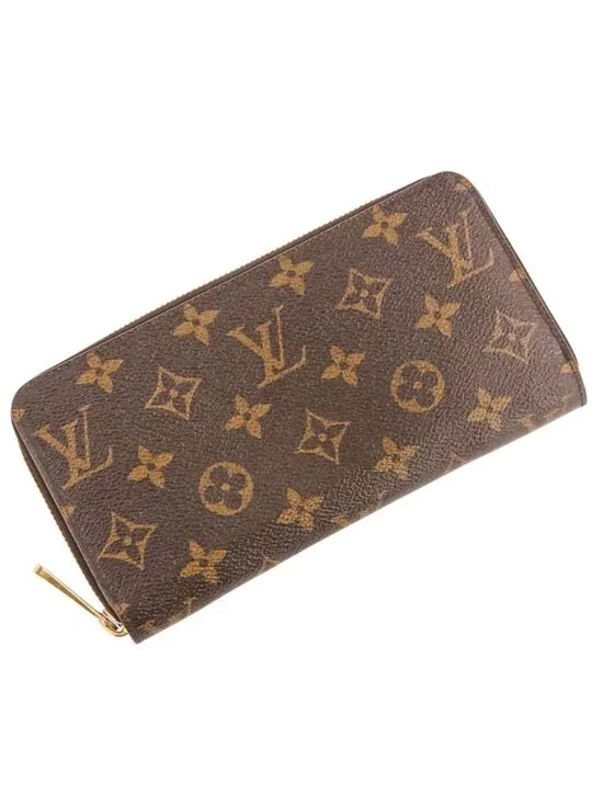 Louis Vuitton Monogram Zippy Wallet Fuchsia Pink Brown