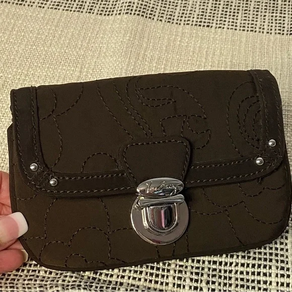VERA BRADLEY / Espresso Flap ID Key Chain Wallet