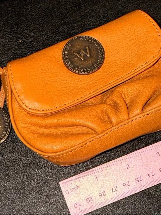 Pebbled Leather Fold-Top Wristlet Wallet