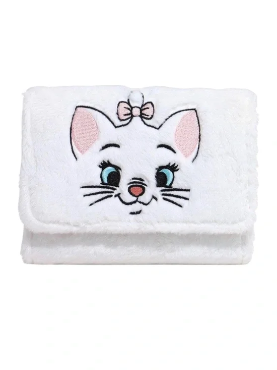 Loungefly Disney Aristocats Marie Fuzzy Wallet in White and Pink