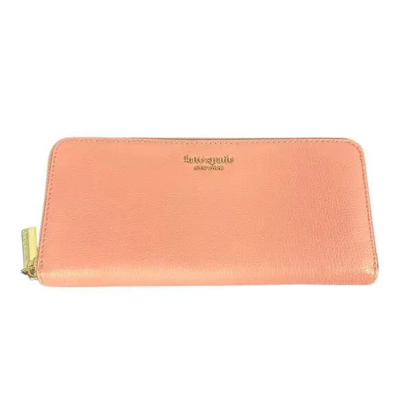 Kate Spade New York Pink Leather Zip Around Wallet