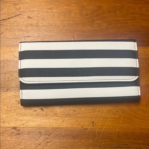 Kut from the Kloth Black and White Striped Wallet