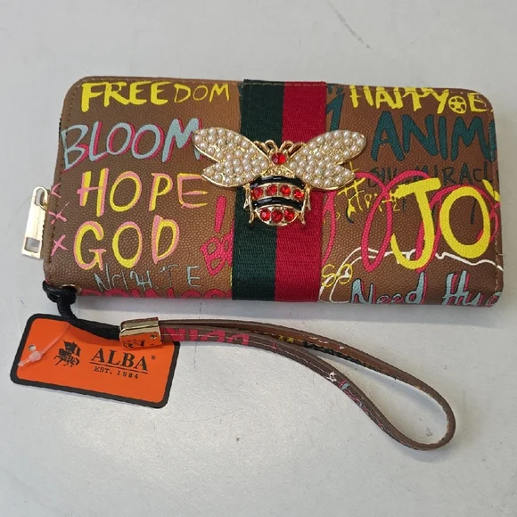 Alba Multicolor Wallet with‎ Bee Accent