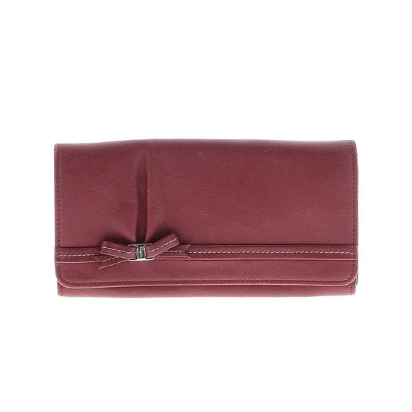 Salvatore Ferragamo Burgundy Leather Continental‎ Wallet Designer Long Wallet