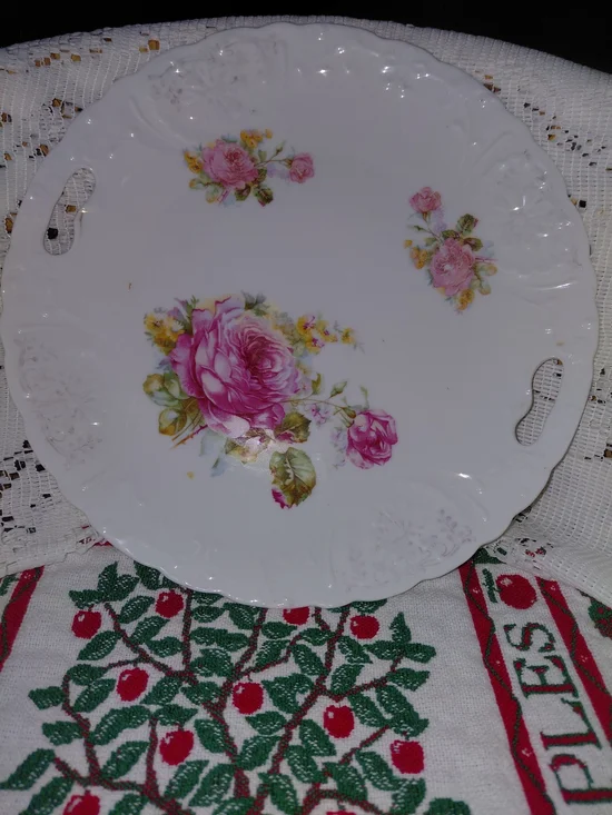 Antique 1918 Rose Floral Porcelain 9