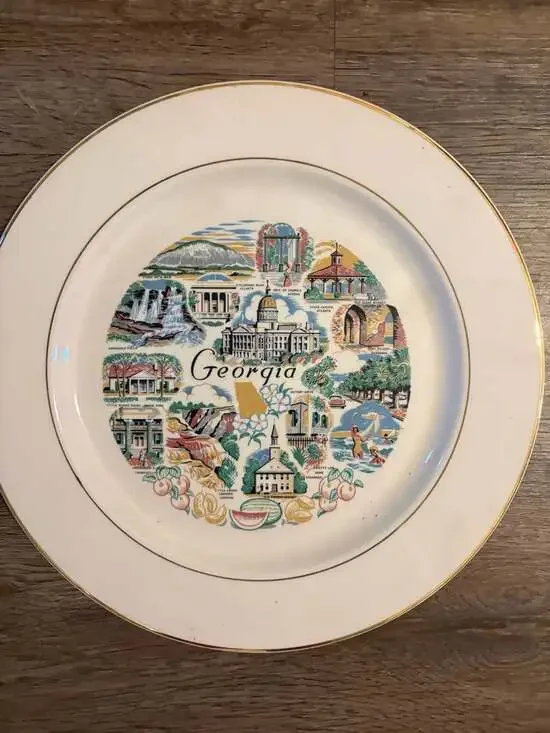 Vintage Georgia Souvenir State Collector Plate by Knowles