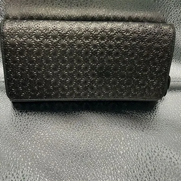 Hiroko Hayashi Women's Chrome Swirl Long Wallet Cardholder Artsy Avant Garde