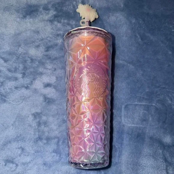 2024 Starbucks x Wicked Glinda Prism tumbler purple tumbler with straw top