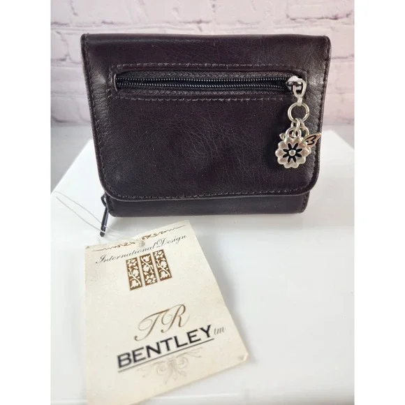 NWT VTG  TR Bentley Black Wallet Multi-Compartment Organizer Cash/CC