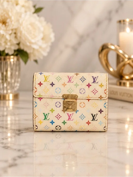 Louis Vuitton x Murakami White Multicolor Koala Compact Wallet | Full Inclusion