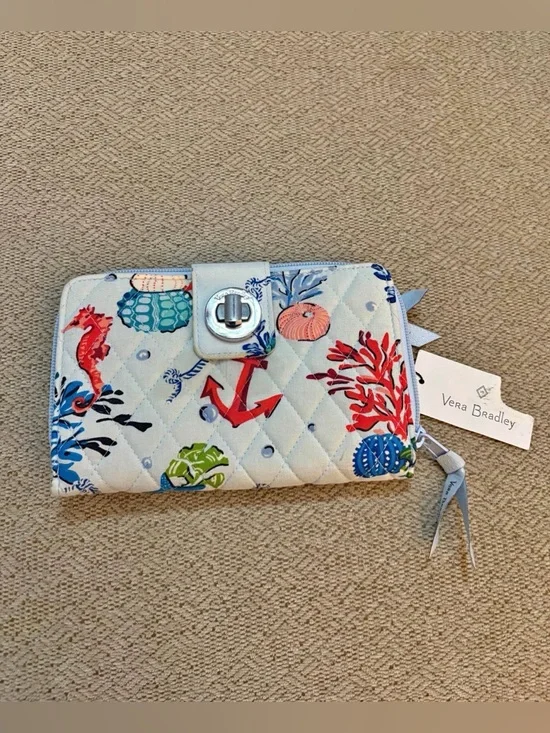 Vera Bradley Quilted Sea Life Wallet