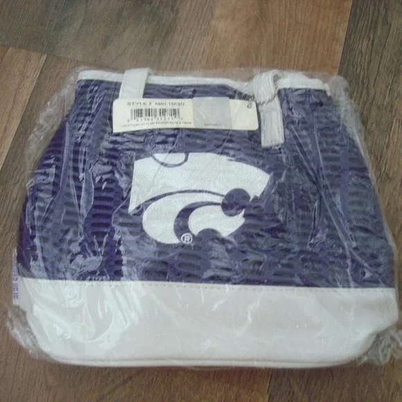 KANSAS STATE 7X9 BAG PURSE VINTAGE NEW‎ TAILGATE HANDBAG TOTE