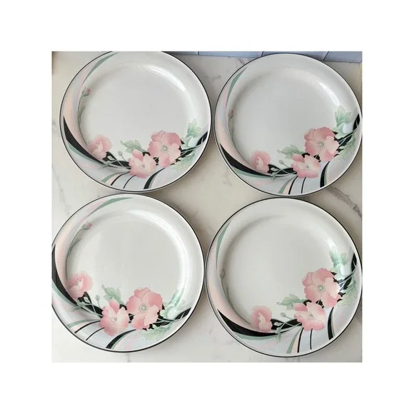 Sango‎ Jolie 253319 Dinner Plate Set of 4 Pink Floral Hyon Yi Korea