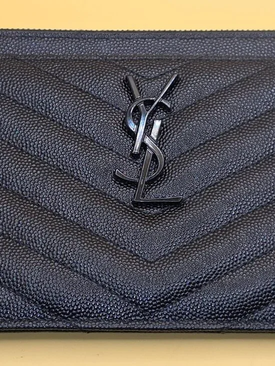 St. Laurent Quilted Zip closure