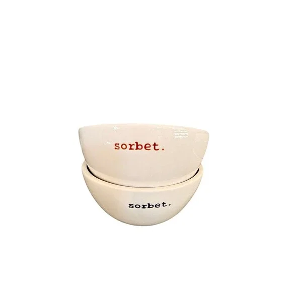 Pottery Barn Scoop Set Of 4 Ice Cream & Sherbet Bowls
