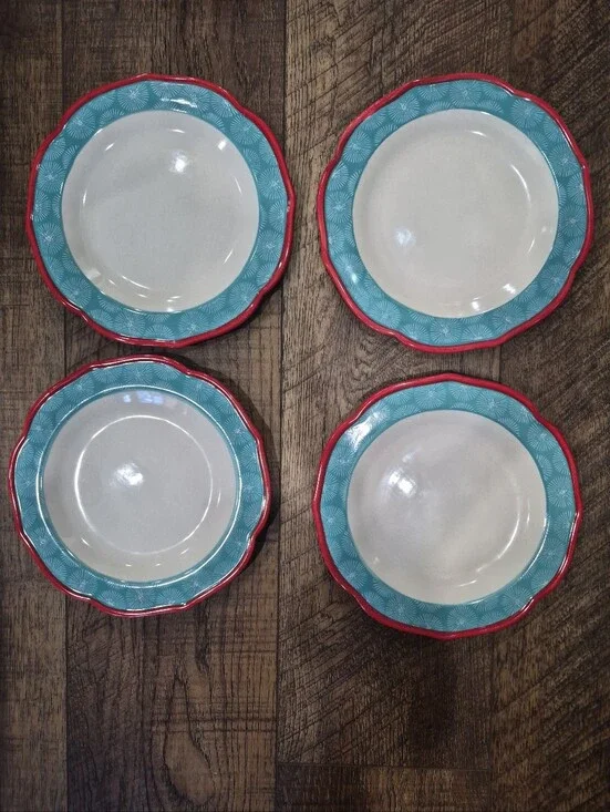The Pioneer Woman Stoneware Discontinued Happiness Dinner Plates 10.5