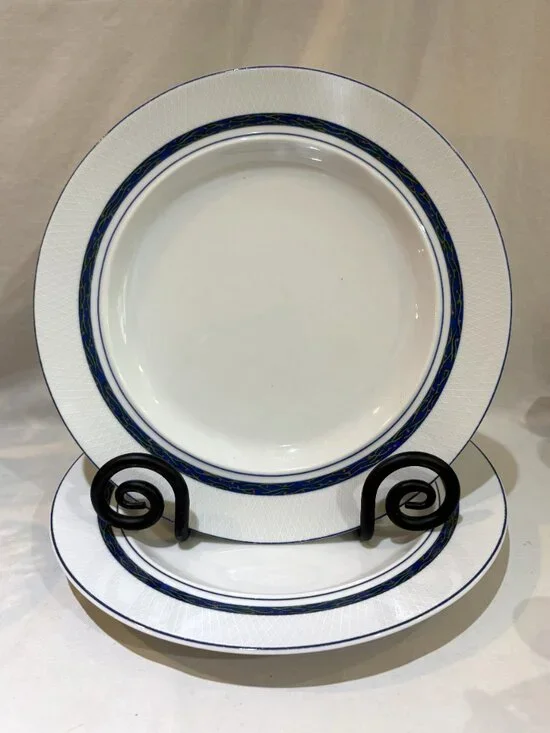 Pair of Dansk New Scandia Porcelain Dinner Plates 11 inch Made in Portugal
